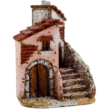 Casitas con escalera cm 11,5x14,5x15 h. Mundo Belenes