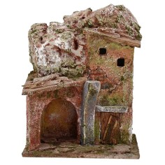 Casita de montaña de 10x9x13 cm de altura para belén.