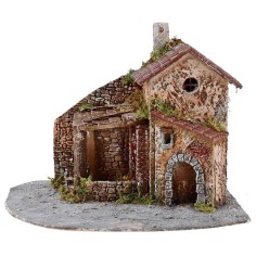 Casolare in resina per presepe cm 30x28x24 h. Mondo Presepi