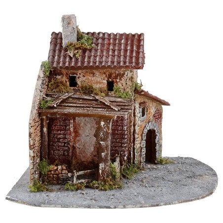 Casita de resina para belén cm 30x28x24 h.