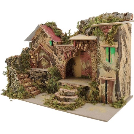 Casita pesebre de 33x18x23 cm de altura. Mundo Pesebres.