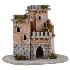 Castello con torri per Presepe cm 17x13,5x14 h Mondo Presepi