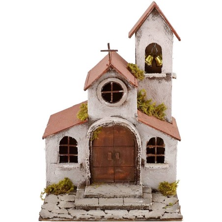 Church with campanile cm 25x25x35 h.