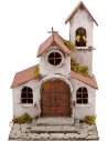 Iglesia con campanario cm 25x25x35 h.