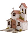 Church with campanile cm 25x25x35 h.