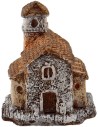 Iglesia de resina con campanario para belén de 6,5x5x7,5 cm de