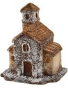 Iglesia de resina con campanario para belén de 6,5x5x7,5 cm de