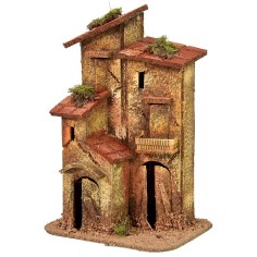 Complesso di case 14x10,5x21 h Mondo Presepi 2