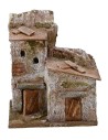 Casa doble para belén de montaña de 10x9x12 cm de altura.
