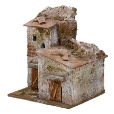 Doppia casa per presepe di montagna cm 10x9x12 h Mondo Presepi 2