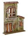 Fachada de casa con balcón, puerta y ventana de 14,5x3,5x18,5