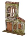 Fachada de casa con balcón, puerta y ventana de 14,5x3,5x18,5