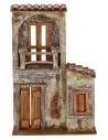 Fachada de casa con balcón de 21,5x5x30,5 cm h para estatuas de