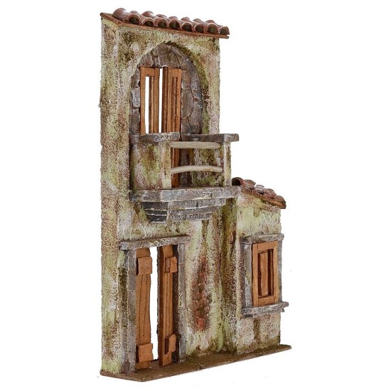 Home facade with balcony cm 21,5x5x30, 5 h for statues from 10