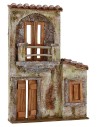 Fachada de casa con balcón de 21,5x5x30,5 cm h para estatuas de