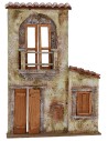 Fachada de casa con balcón cm 26,5x5,5x37,5 h.
