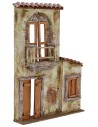 Fachada de casa con balcón cm 26,5x5,5x37,5 h.