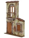 Fachada de casa con balcón cm 26,5x5,5x37,5 h.