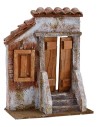 Fachada de casa con entrada para pesebre de 14,5x7,5x19,5 cm h