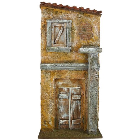 Facciata di casa con pilastro cm 14,5x5x31 h Mondo Presepi