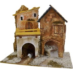 Gruppo case cm 18x15x23 h. Mondo Presepi