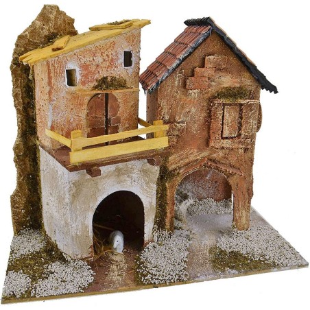 Gruppo case cm 18x15x23 h. Mondo Presepi