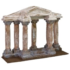 Temple entrance with double row of columns cm 18X6X14 h 2