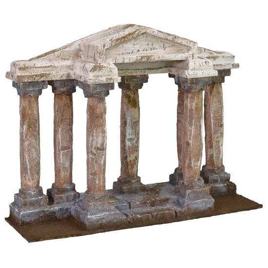 Temple entrance with double row of columns cm 18X6X14 h