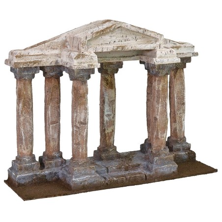 Temple entrance with double row of columns cm 18X6X14 h