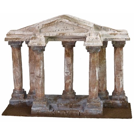 Entrada de Templo con doble fila de columnas cm 18X6X14 h