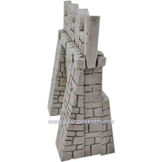 Muralla fortificada de resina para castillo de belén de 12,5x17 cm h. 2
