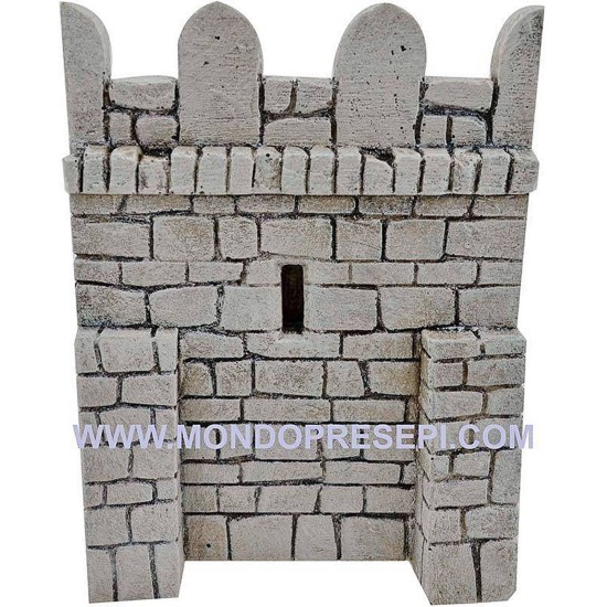 Muralla fortificada de resina para castillo de belén de 12,5x17