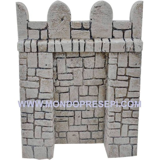 Mura fortificata in resina con pietre cm 12,5x17 h.