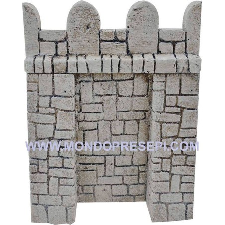 Mura fortificata in resina con pietre cm 12,5x17 h.