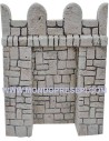 Mura fortificata in resina per castello presepe cm 12,5x17 h.