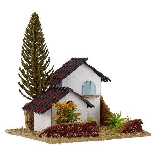 Paesaggio con casette per presepe cm13,5x13,5x9,5h Mondo Presepi