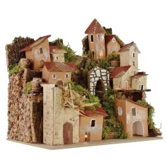 Illuminated landscape for nativity scene 20x14x18.5 cm h 2