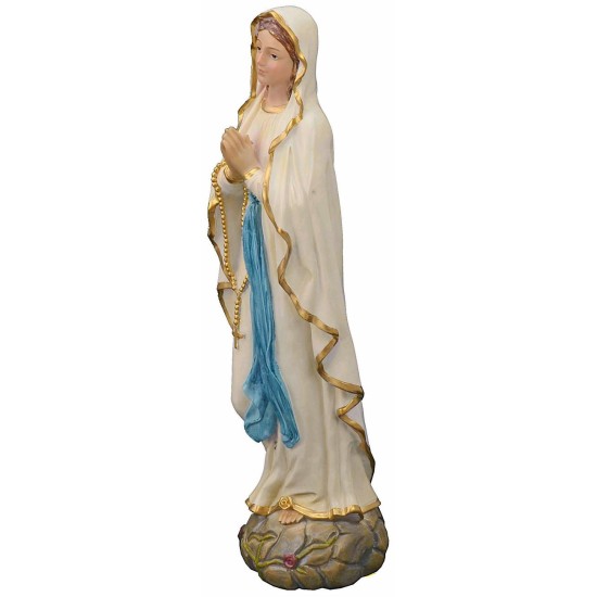 Madonna di Lourdes 20 cm statua in resina Mondo Presepi