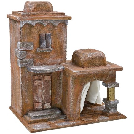 Palacio palestino con patio exterior para estatuas de 10 cm
