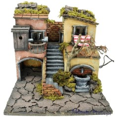 Presepe cm 30x30 illuminato con fontana funzionante Mondo