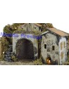 Nativity scene with fountain and lights cm 42x35x38 h.
