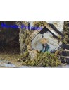 Nativity scene with fountain and lights cm 42x35x38 h.