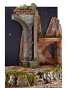Presepe illuminated with fiber-optic stellar sky, fountain and