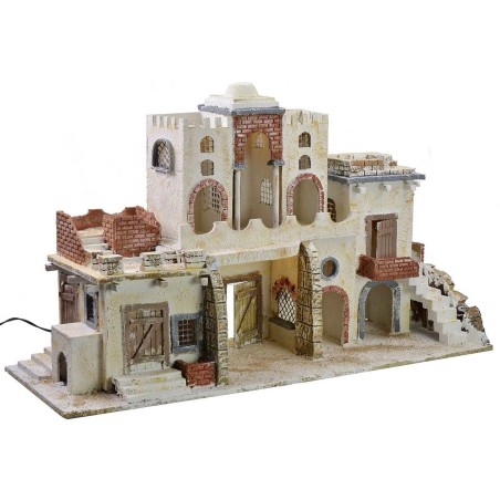 Presepe palestinese con luci funzionanti cm 85x30x50 h Mondo