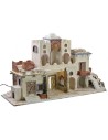 Pesebre palestino con luces funcionales cm 85x30x50 h