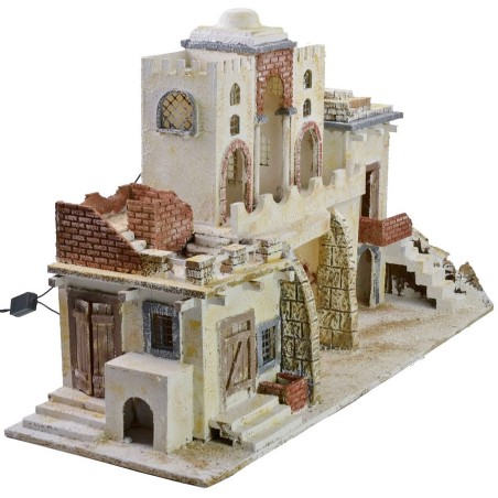 Presepe palestinese con luci funzionanti cm 85x30x50 h Mondo