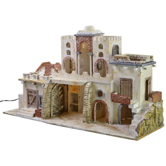 Presepe palestinese con luci funzionanti cm 85x30x50 h Mondo