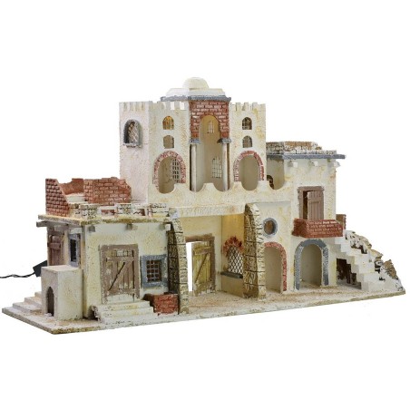 Presepe palestinese con luci funzionanti cm 85x30x50 h Mondo