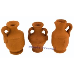 Conjunto de 3 ánforas de 3 cm -6365-12 Mundo Pesebres