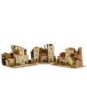 Juego de 3 casas para belén de 15x10x10 cm h